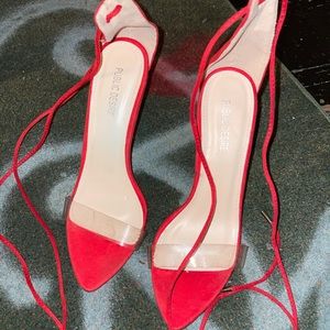 Public desire red pointed toe